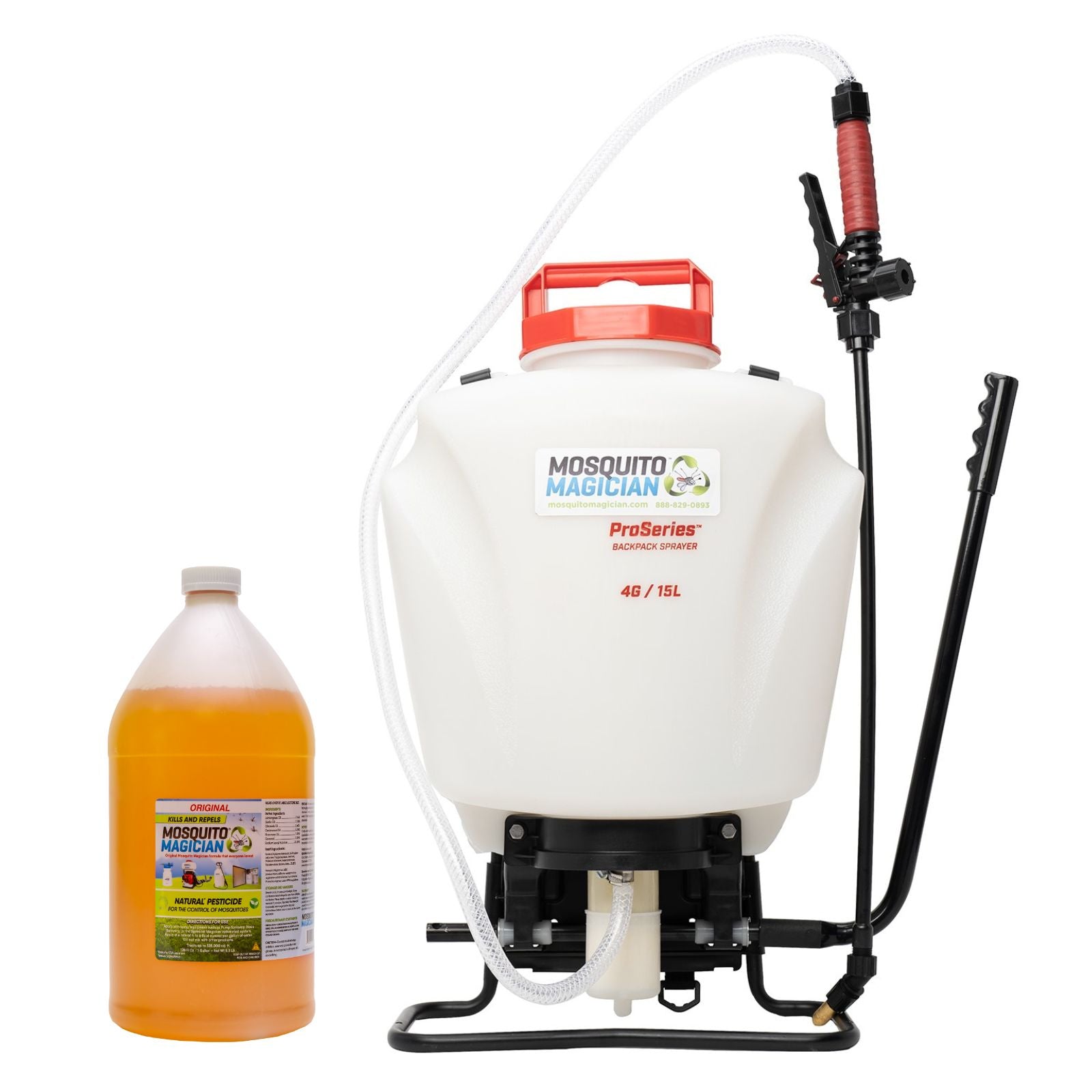 Pump Up Backpack Sprayer + 1 Gallon Mosquito Killer & Repellent Combo