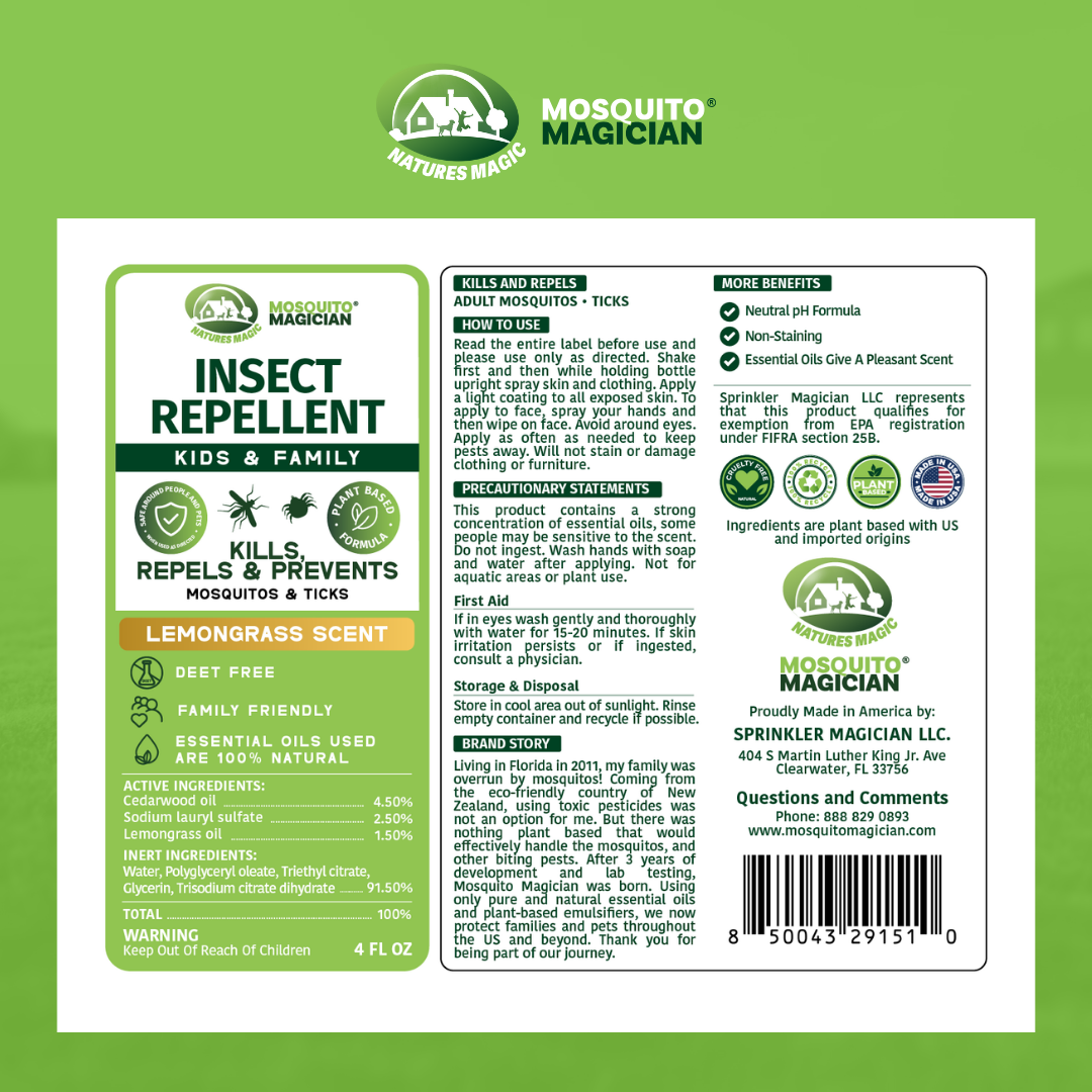 Lemongrass Bug Spray for your Family using Natural Essential Oils