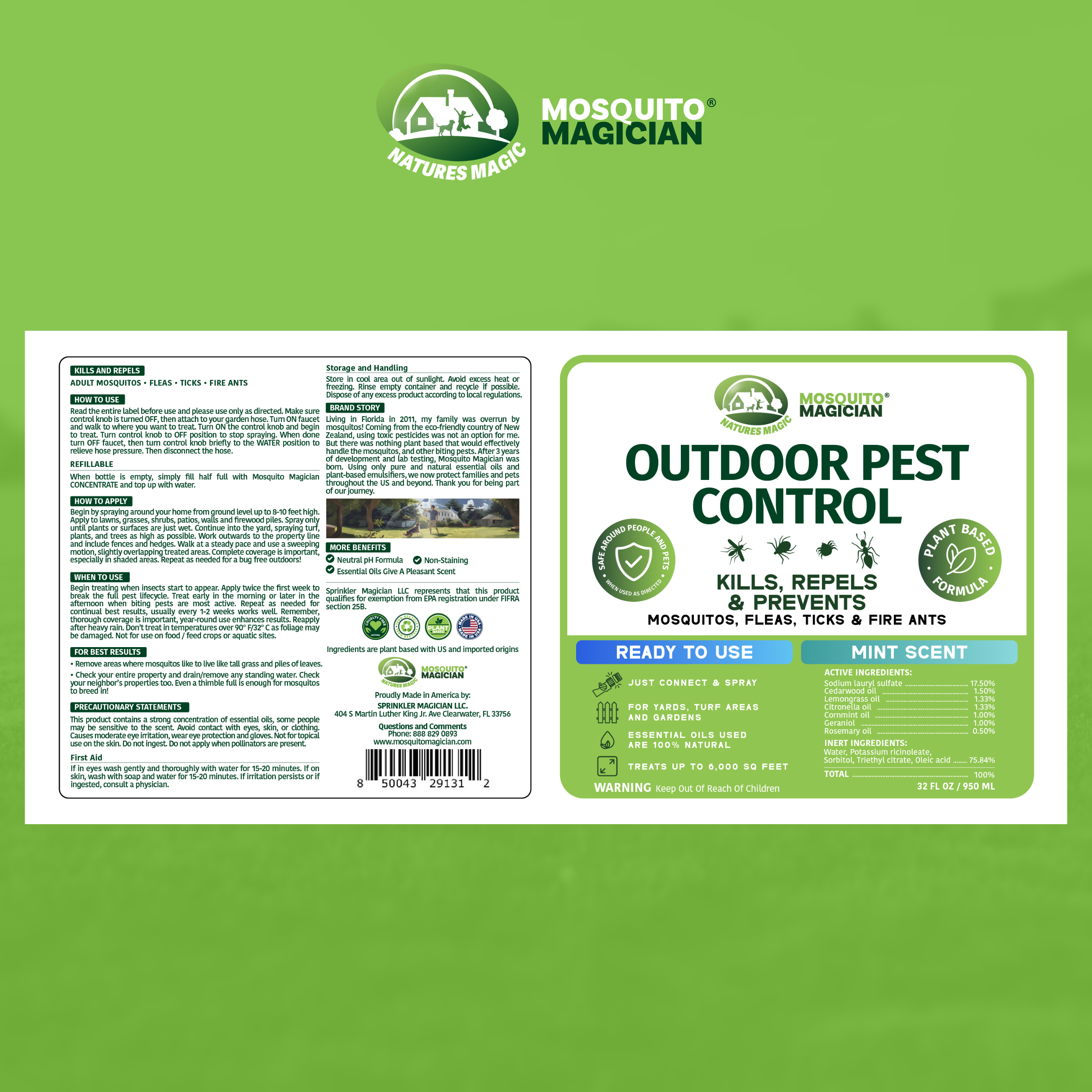 Hose End Sprayer Outdoor Pest Killer & Repellent