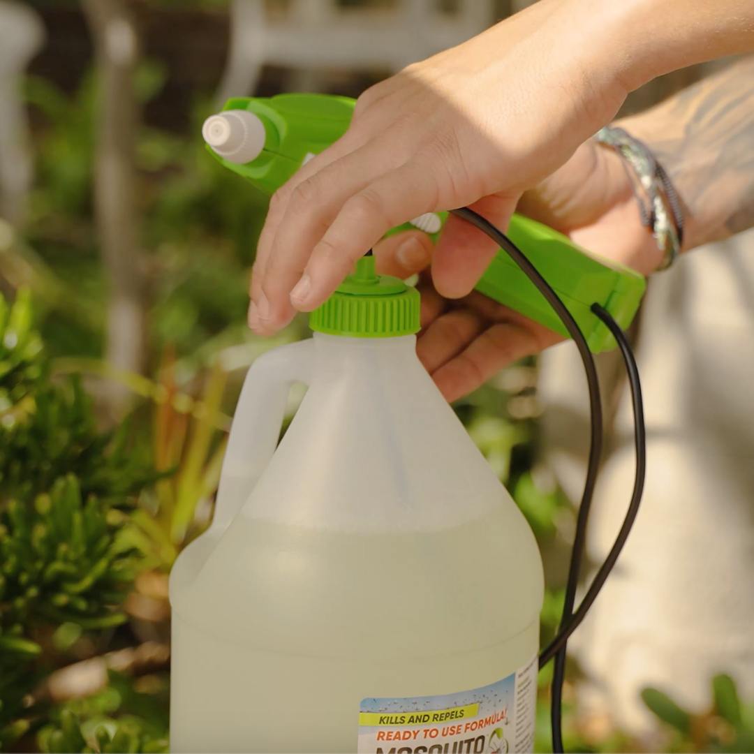 Battery Sprayer with 2 Gallons of Ready-to-Use Mosquito Killer & Repellent