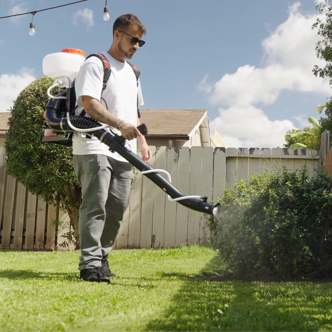 Gas Powered Backpack Fogger + 2 Gallons Mosquito Killer & Repellent Combo