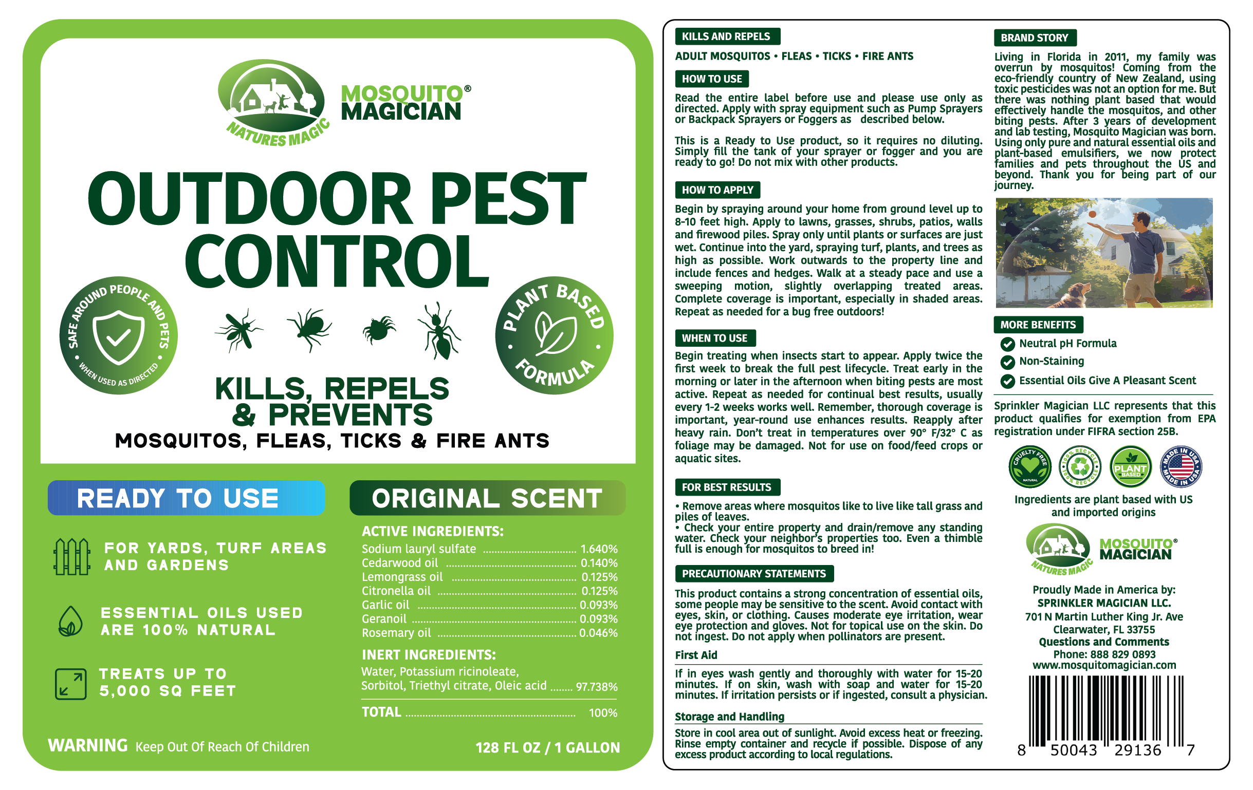 Mosquito Magician READY TO USE Formula - 2 gallons