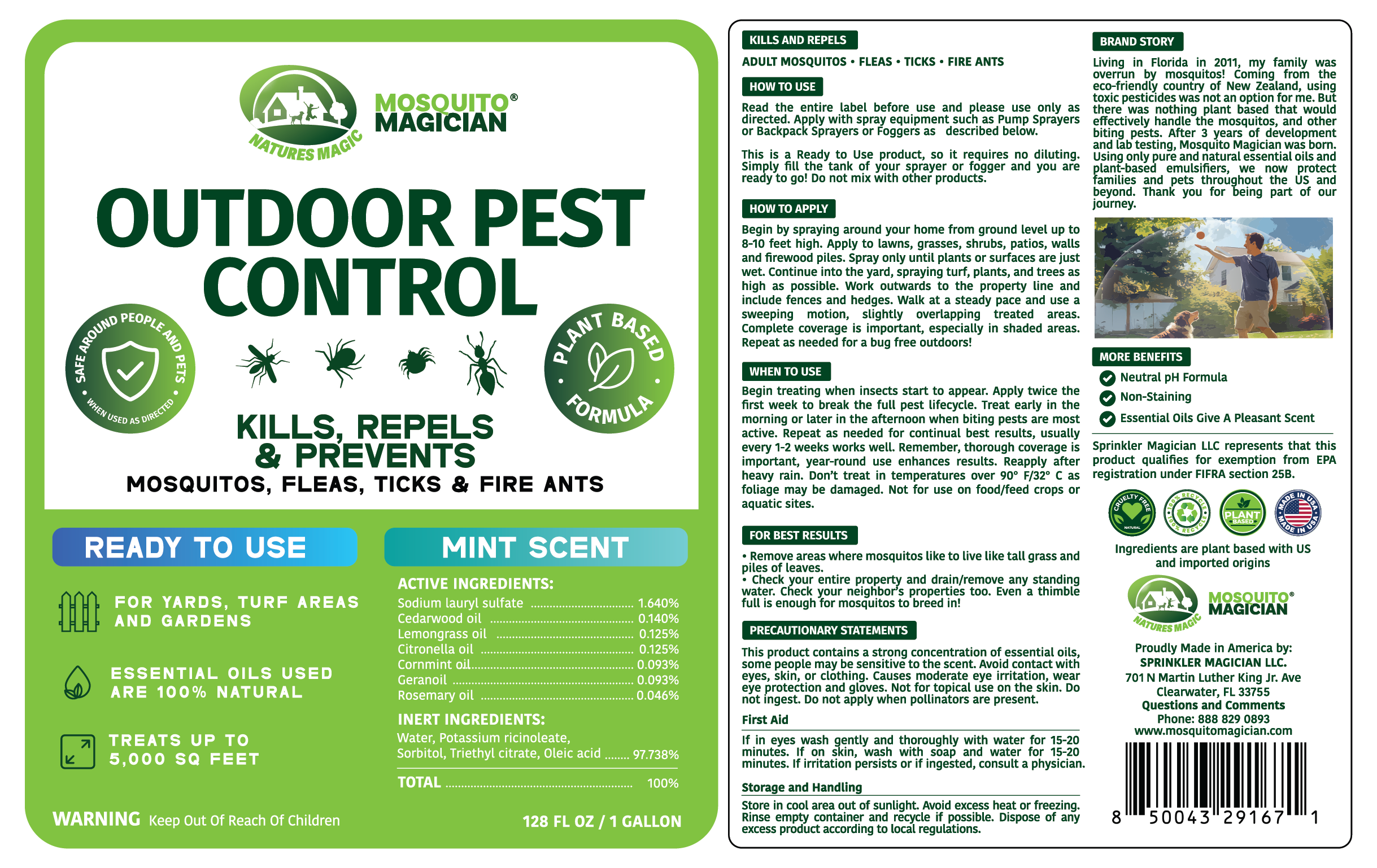 Mosquito Magician READY TO USE Formula - 2 gallons