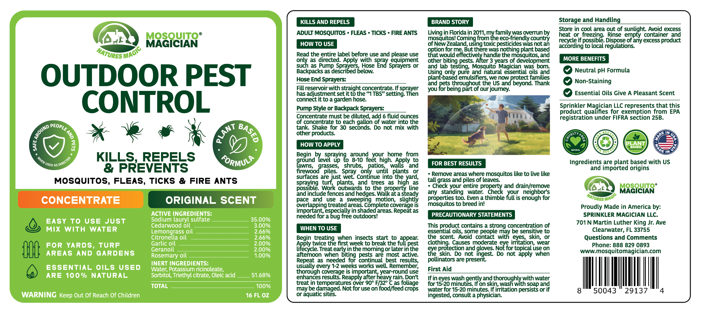 Mosquito Killer & Repellent Concentrate Formula