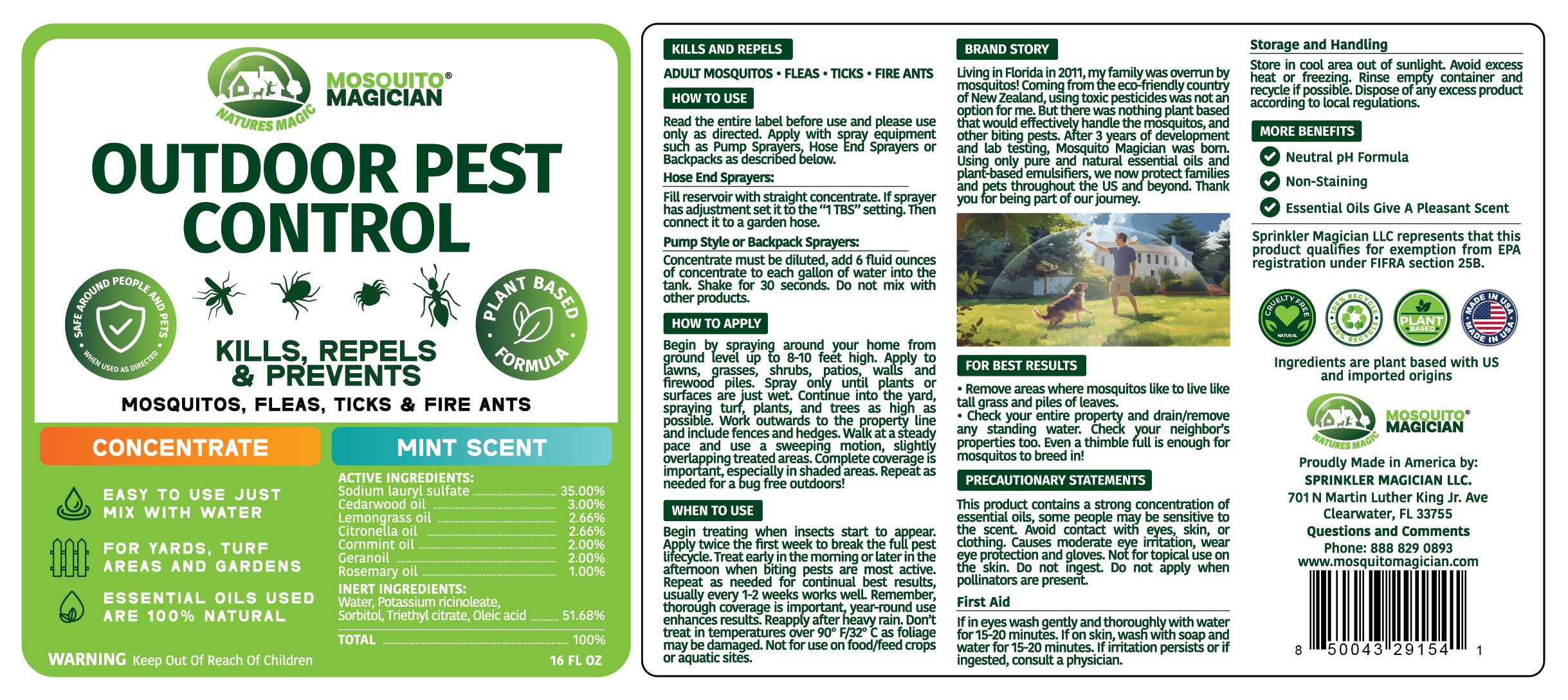 Mosquito Killer & Repellent Concentrate Formula