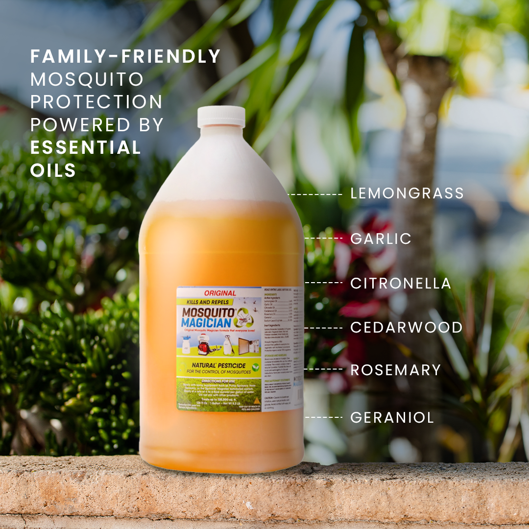 Gas Powered Backpack Fogger + 2 Gallons Mosquito Killer & Repellent Combo