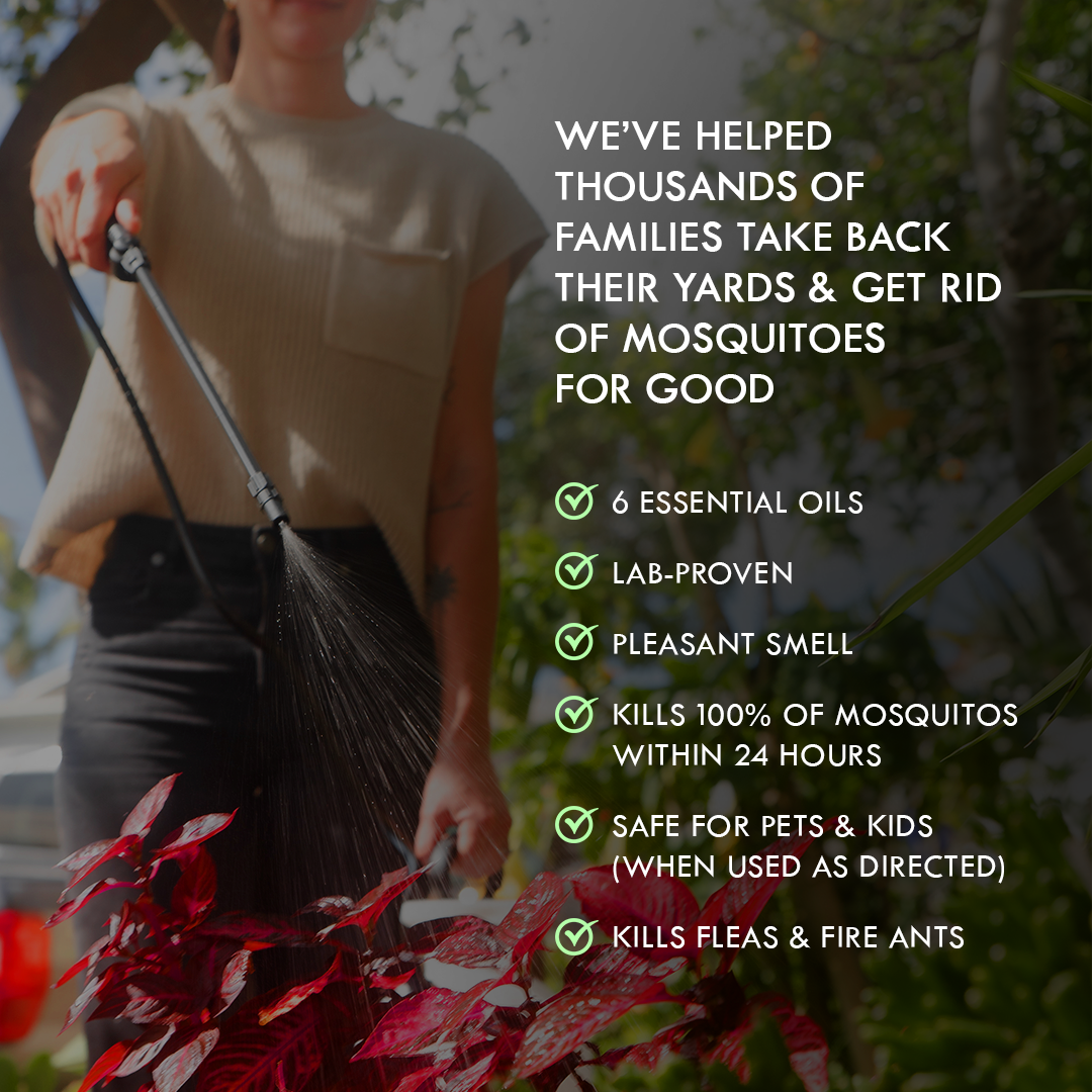 Gas Powered Backpack Fogger + 2 Gallons Mosquito Killer & Repellent Combo