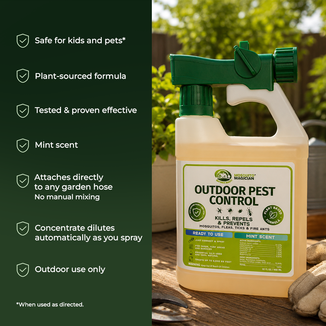 Mosquito Repellent for Yard — Hose End Sprayer | 32 oz