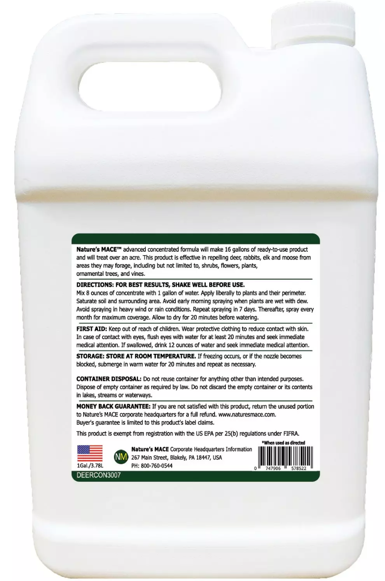 Deer & Rabbit Repellent Formula - 1 Gallon