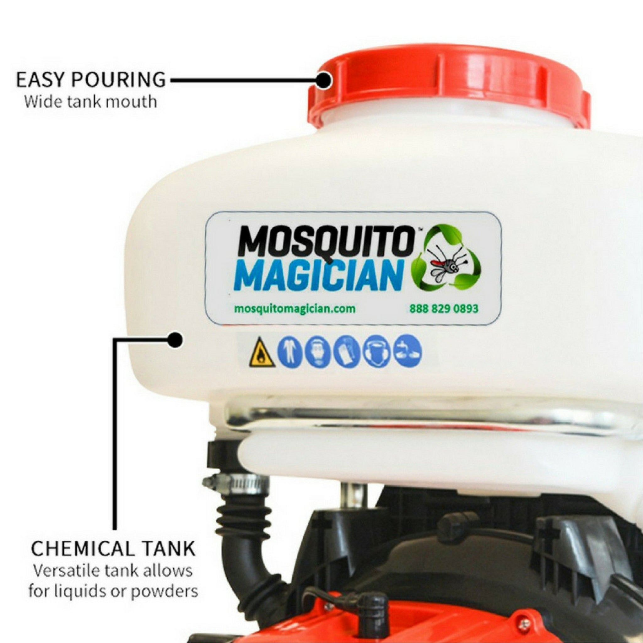 Gas Powered Backpack Fogger + 2 Gallons Mosquito Killer & Repellent Combo