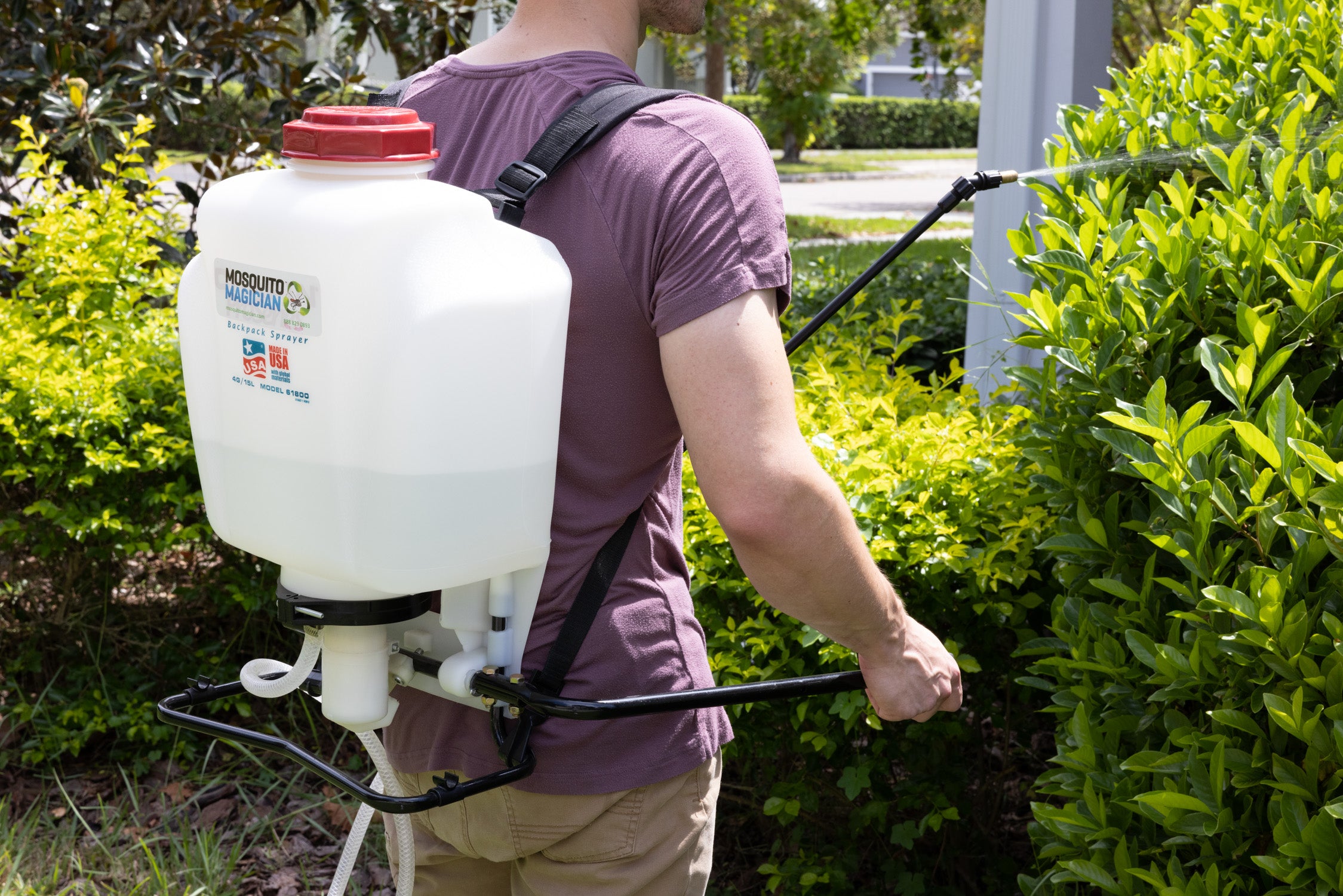 Pump Up Backpack Sprayer + 1 Gallon Mosquito Killer & Repellent Combo