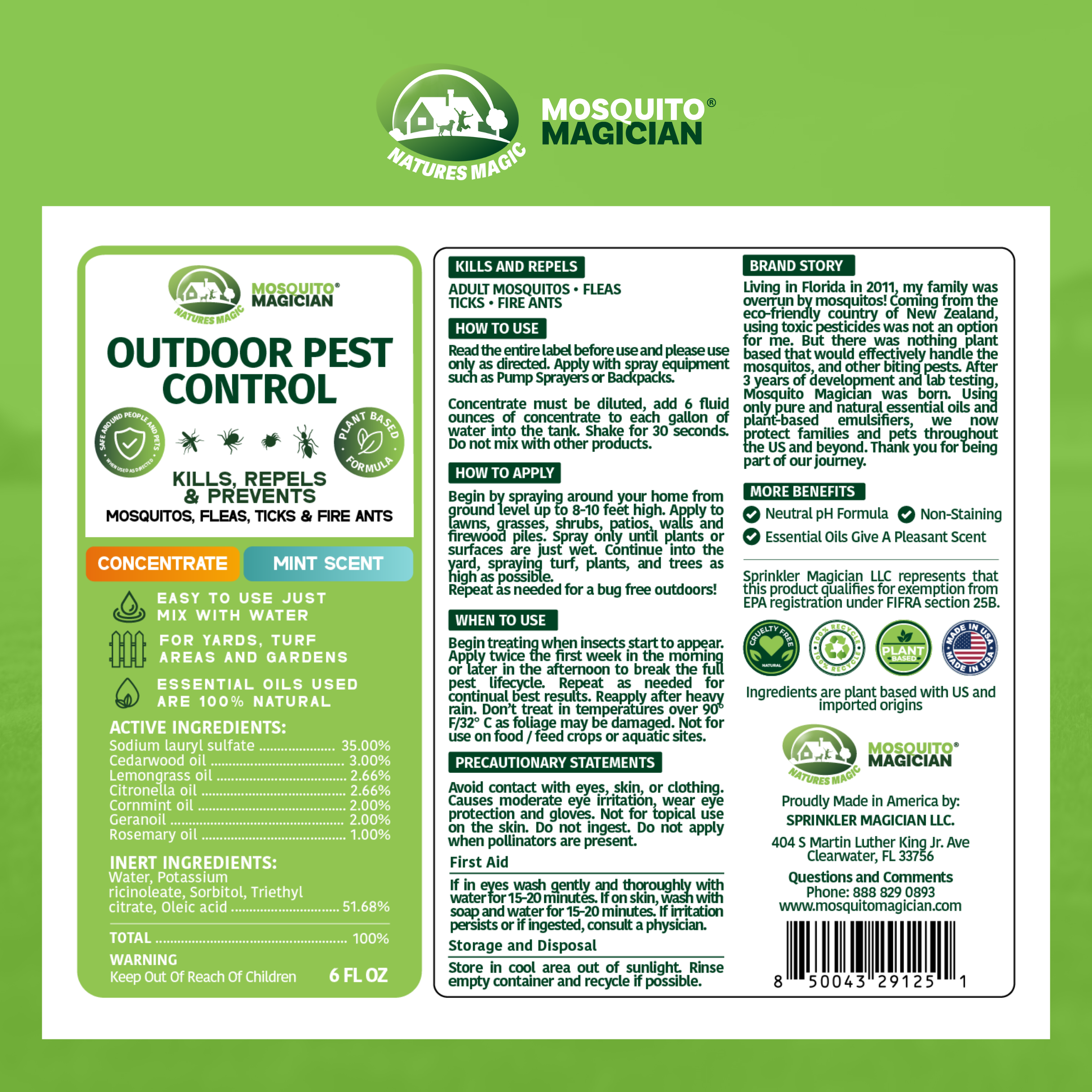 Mosquito Repellent for Yard — Concentrate | 1 Quart
