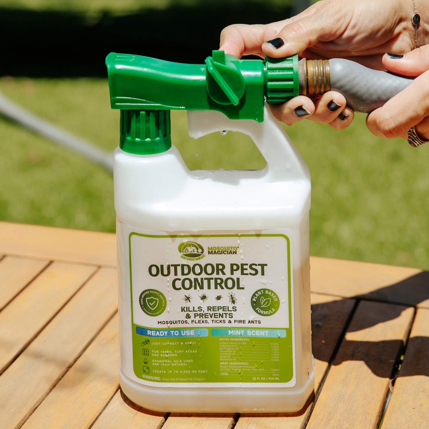 Mosquito Repellent for Yard — Hose End Sprayer | 32 oz
