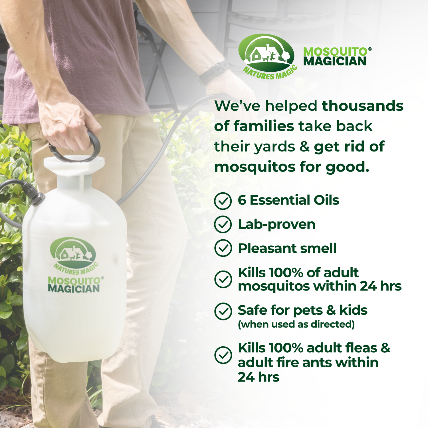 Pump Up Sprayer + 1 Gallon Mosquito Killer &amp; Repellent Combo