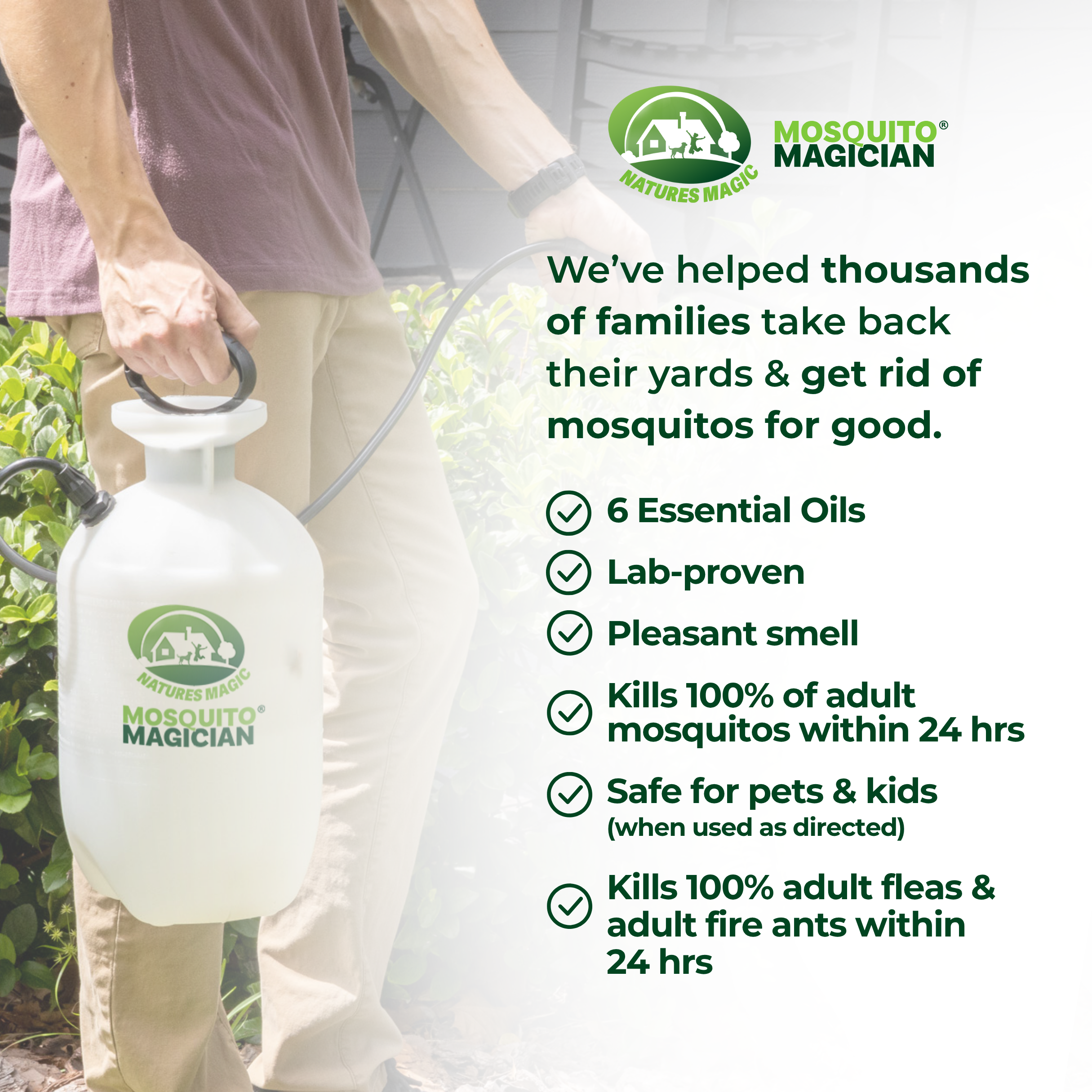 Pump Up Sprayer + 1 Gallon Mosquito Killer &amp; Repellent Combo