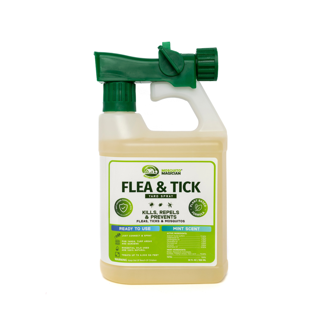 Flea &amp; Tick Repellent for Yard — Hose End Sprayer | 32 oz