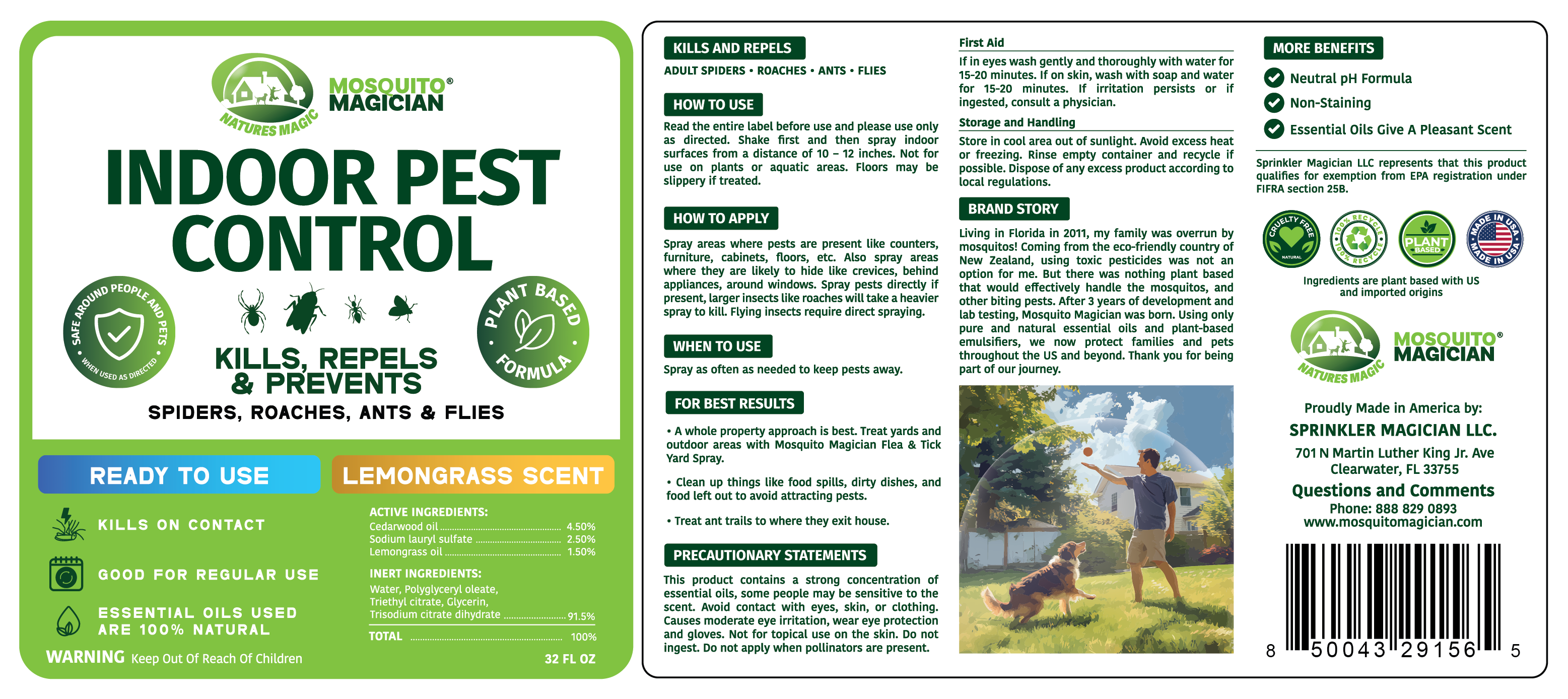 Indoor Multi-Pest Repellent — Essential Oil Spray