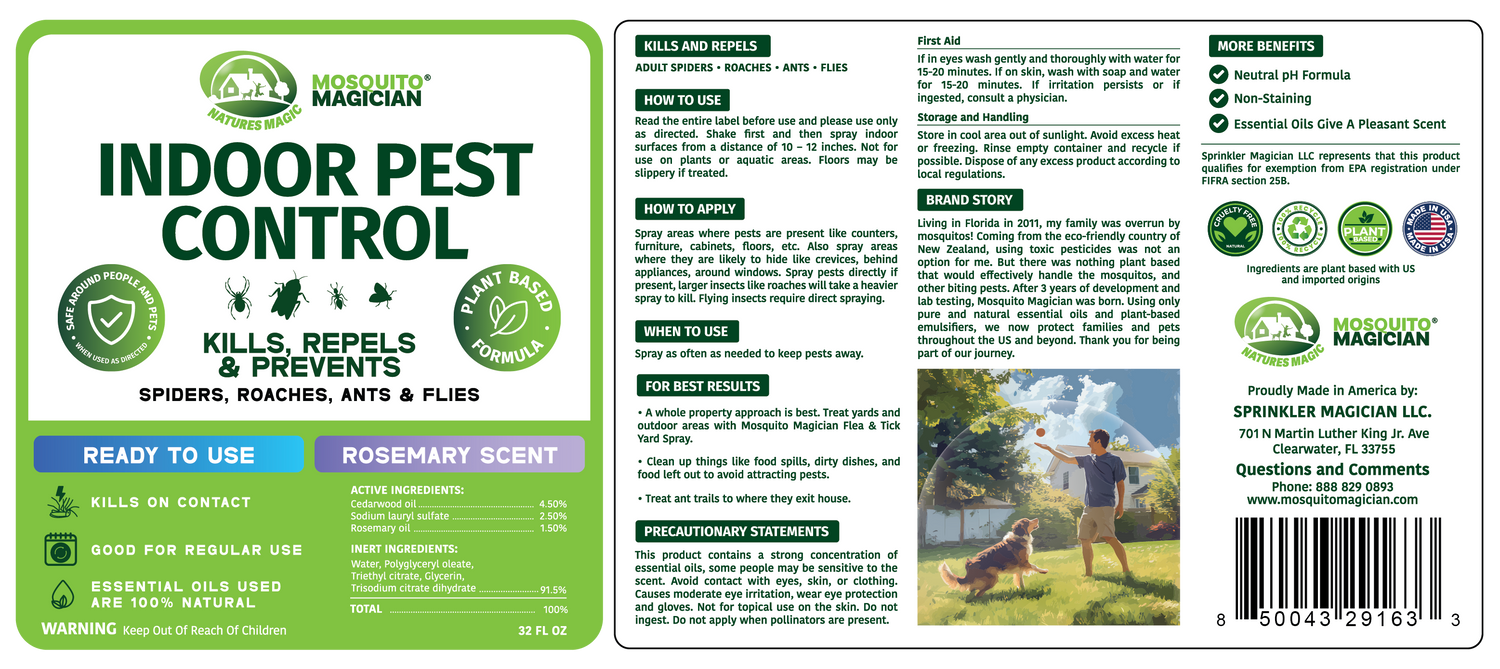 Indoor Multi-Pest Repellent — Essential Oil Spray