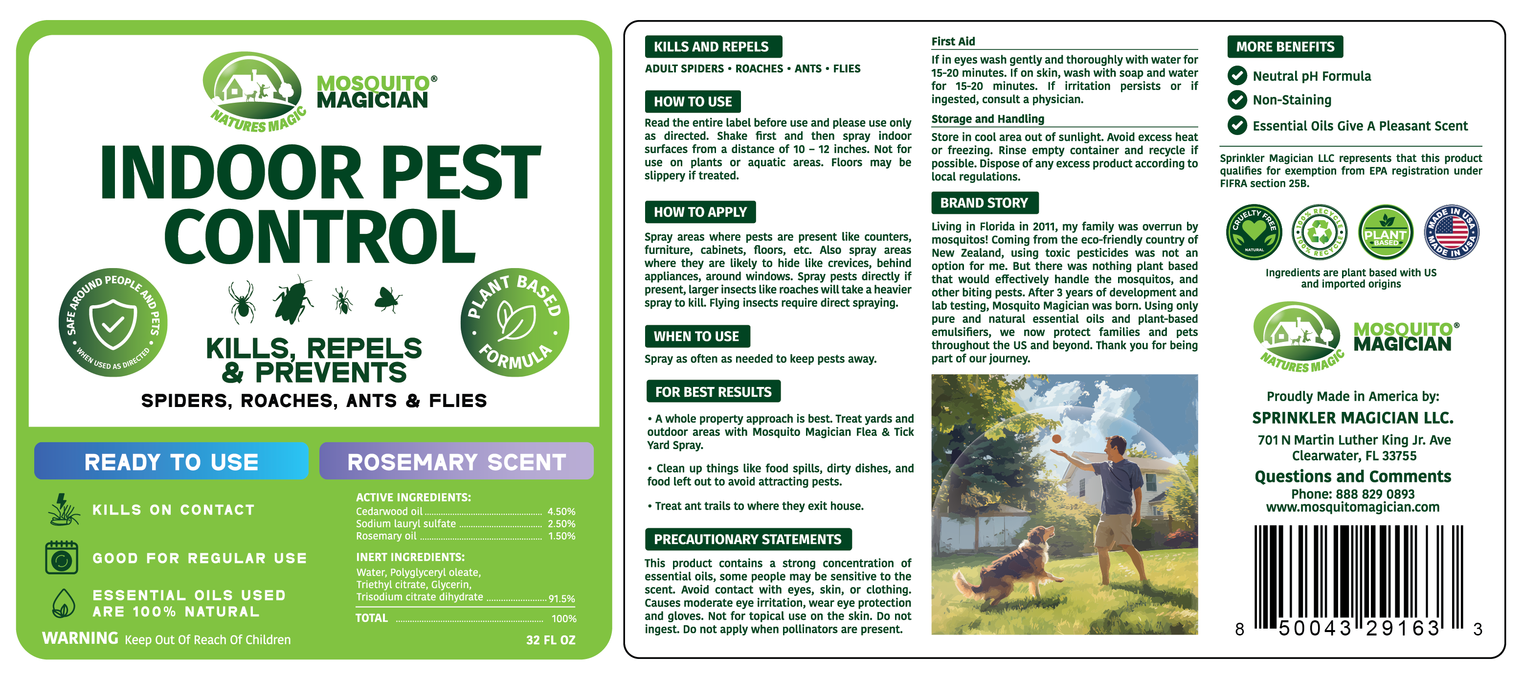 Indoor Multi-Pest Repellent — Essential Oil Spray