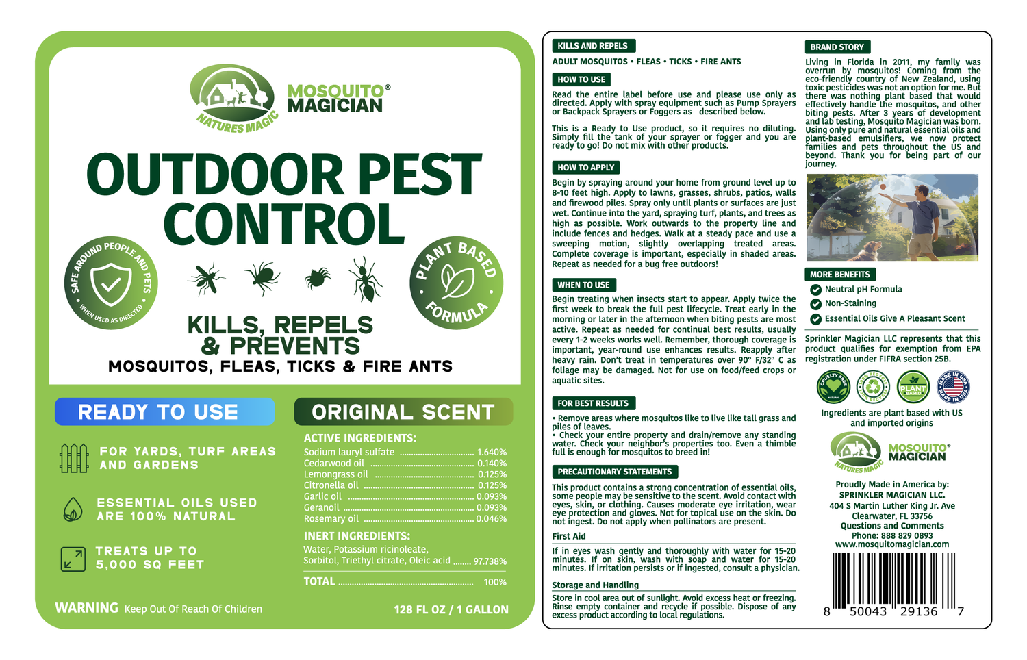 Battery Sprayer with 2 Gallons of Ready-to-Use Mosquito Killer &amp; Repellent