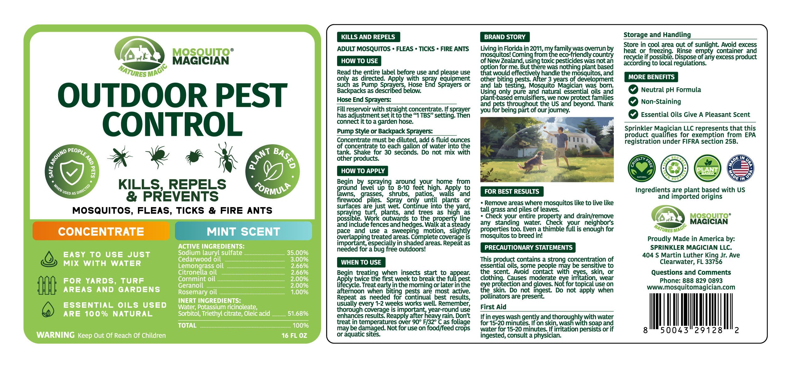 Mosquito Killer &amp; Repellent Concentrate - 1 Pint