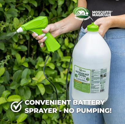Battery Sprayer with 2 Gallons of Ready-to-Use Mosquito Killer &amp; Repellent