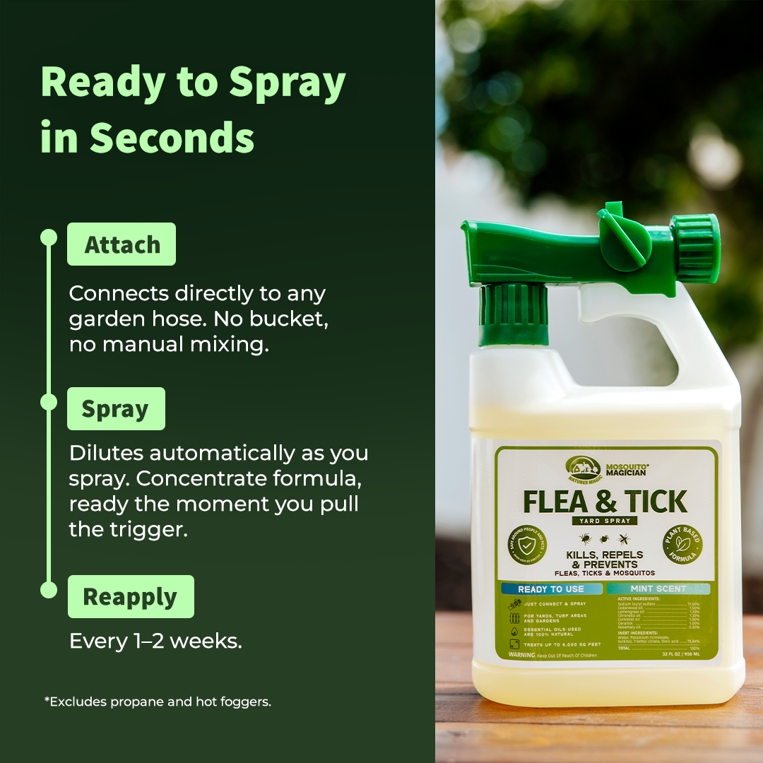 Flea &amp; Tick Repellent for Yard — Hose End Sprayer | 32 oz