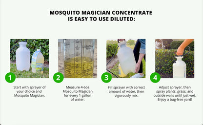 Mosquito Killer &amp; Repellent Concentrate - Easy To Use Pack! 4 ounce bottles (6)