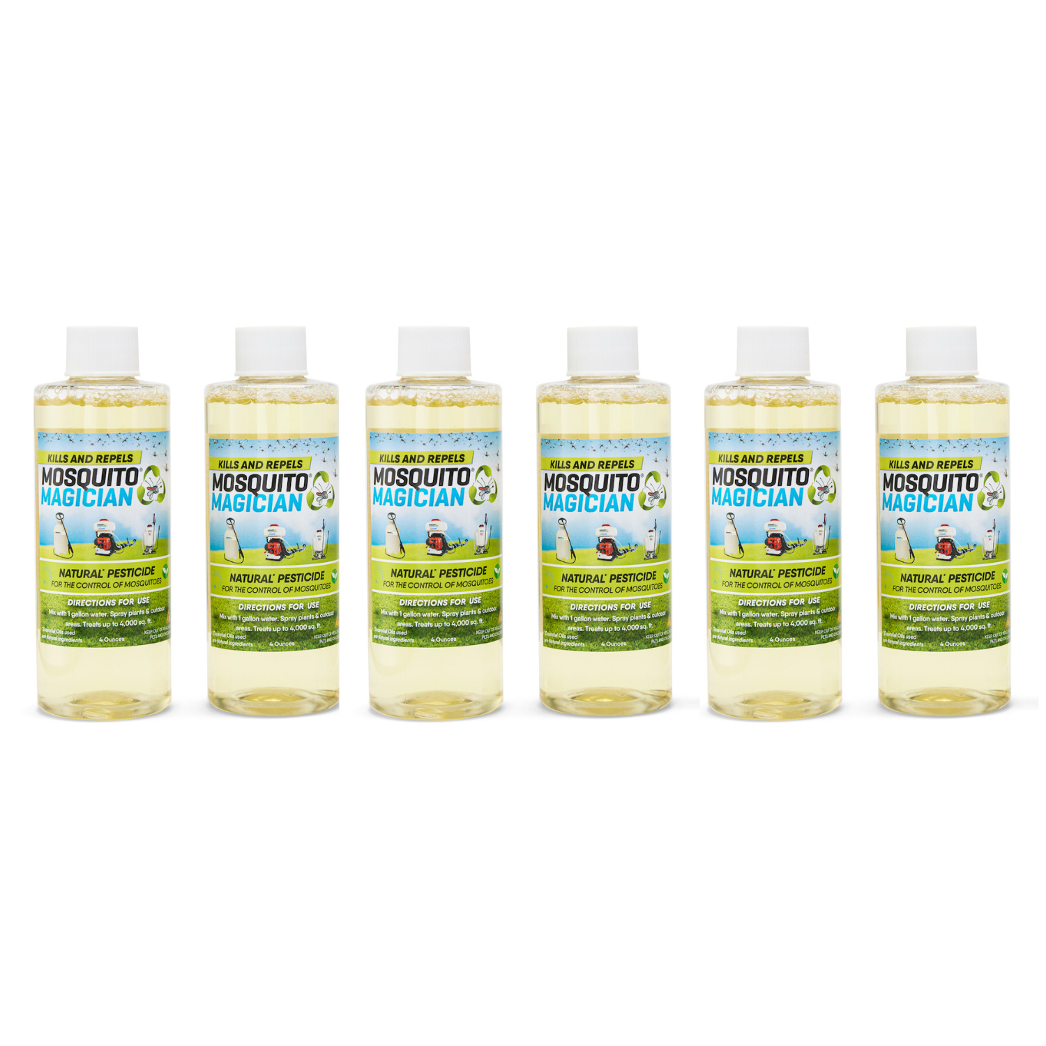 Mosquito Killer &amp; Repellent Concentrate - Easy To Use Pack! 4 ounce bottles (6)