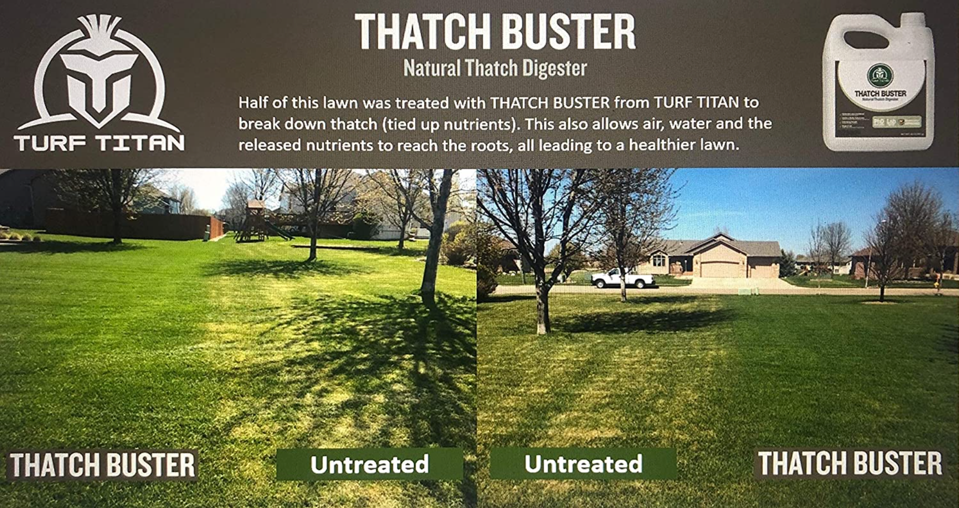 Tatch Buster before and after on a house