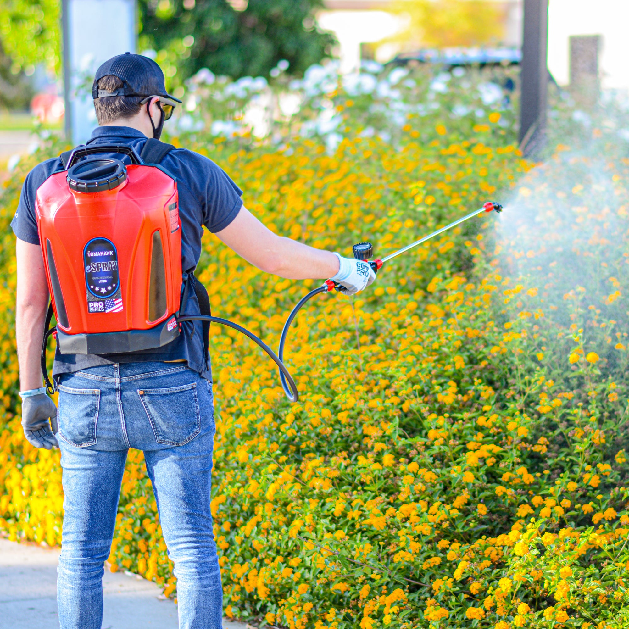 Electric Backpack Sprayer + 1 Gallon Mosquito Killer &amp; Repellent Combo